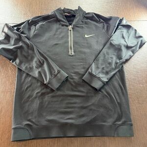 Tiger Woods Collection Nike Men's Black 1/4 Zip Collared Pullover Shirt Sz M
